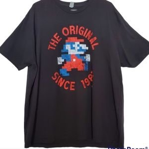 Nintendo Super Mario Video Game Shirt Men's Rock Me Size 2XL Black